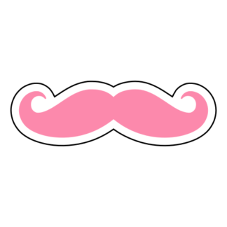 Moustache Sticker (Pink)